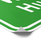 Hua Hin Ahead ⚠ Thai Highway Traffic Sign ⚠ Poster (Hoek)