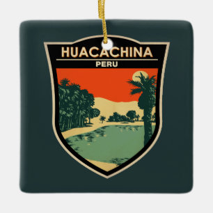 Huacachina Peru Reizen Kunst Vintage Keramisch Ornament