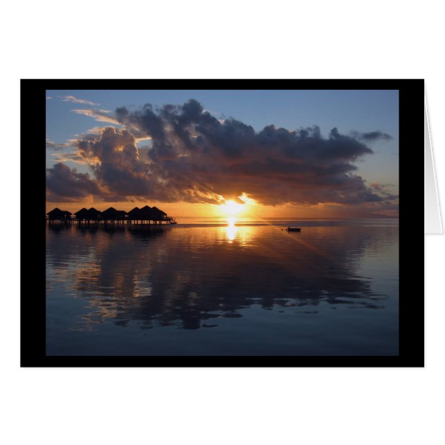Huahine Sunset Card (Voorkant Horizontaal)