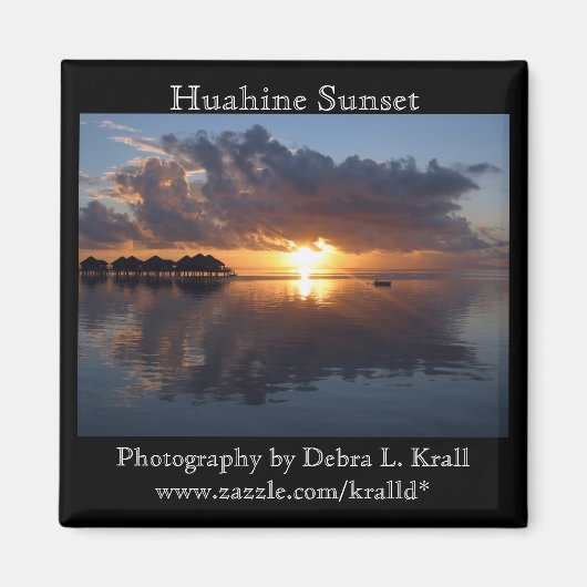 Huahine Sunset Magnet Magneet (Voorkant)