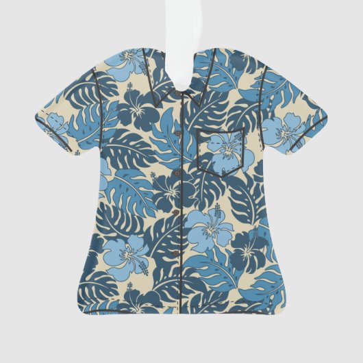 Huakini Bay Hawaiian Hibiscus  Aloha Shirt Ornament (voorkant)