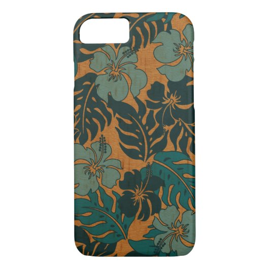 Huakini Bay Hawaiian Hibiscus Faux Wood Case-Mate iPhone Case (Achterkant)