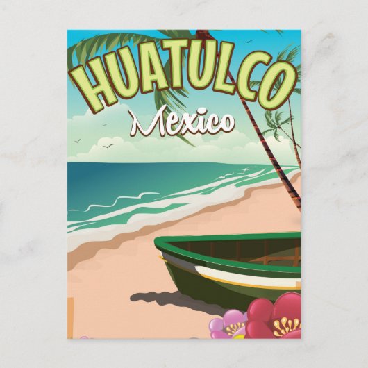 Huatulco Mexicaanse reisposter Briefkaart (Voorkant)