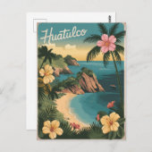 Huatulco Mexico Vintage Briefkaart (Voorkant / Achterkant)