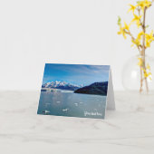 Hubbard Gletsjer, Alaska Wenskaart Kaart (Gele Bloem)