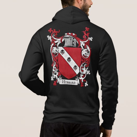 Hubbard-wapen Mannen Hoodie (Achterkant)