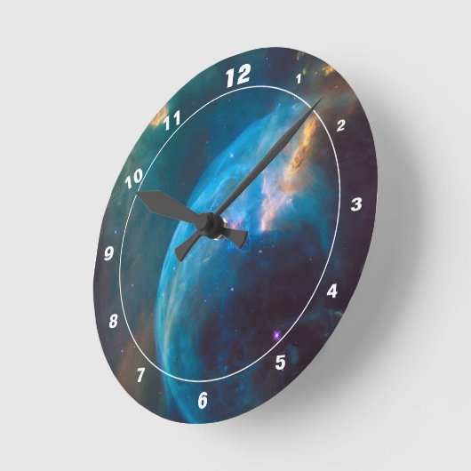 Hubble & Bubble Nebula - Buitenruimte (klok) Ronde Klok (Hoek)