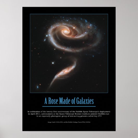 HUBBLE - EEN ROOS VAN GALAXIES POSTER (Voorkant)