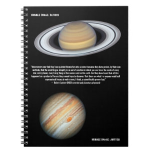 Hubble Jupiter en Saturn Scientist Quotation Notitieboek