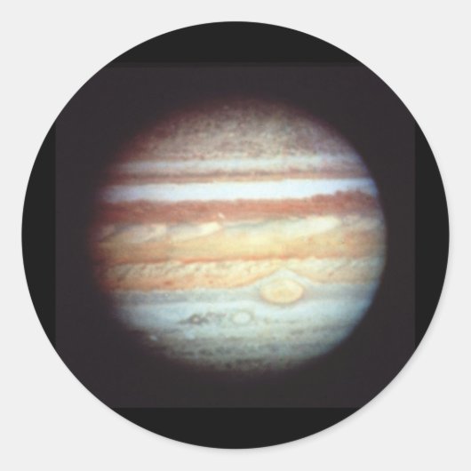 Hubble Jupiter Ronde Sticker (Voorkant)
