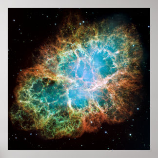Hubble Mosaic of the Crab Nebula Poster