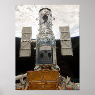 Hubble-ruimtetelescoop & Atlantis Poster