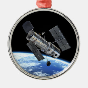 Hubble ruimtetelescoop in Earth Orbit NASA Photo Metalen Ornament