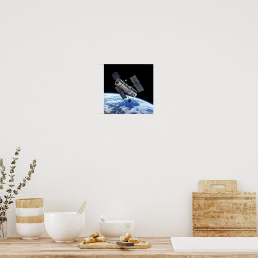 Hubble ruimtetelescoop in Earth Orbit NASA Photo Poster (Keuken)