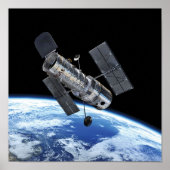 Hubble ruimtetelescoop in Earth Orbit NASA Photo Poster (Voorkant)