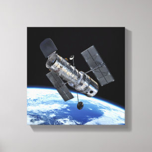 Hubble Ruimtetelescoop in een baan om de aarde NAS Canvas Afdruk