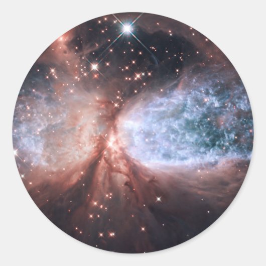 Hubble Snow Angel Ronde Sticker (Voorkant)