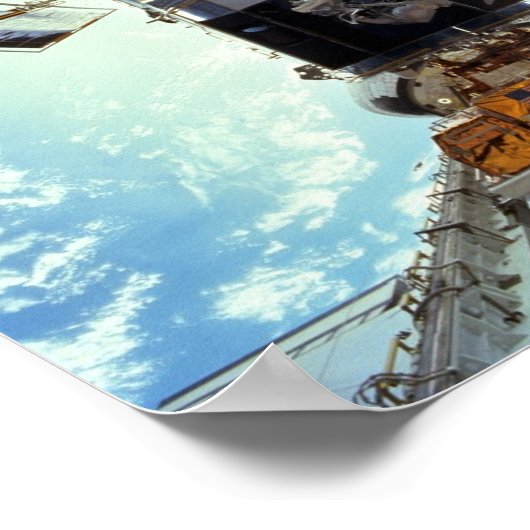 Hubble Space Telescope en astronauten Poster (Hoek)