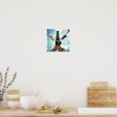 Hubble Space Telescope en astronauten Poster (Keuken)