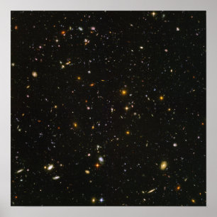 Hubble Space Telescope Field of Galaxies Poster