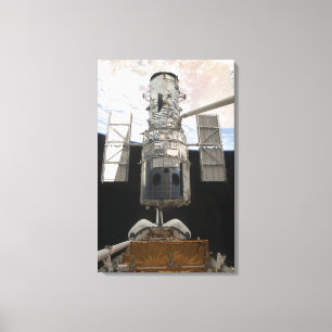 Hubble Space Telescope in Atlantis cargo bay Canvas Afdruk