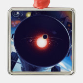 Hubble Space Telescope Poster. Metalen Ornament (Voorkant)