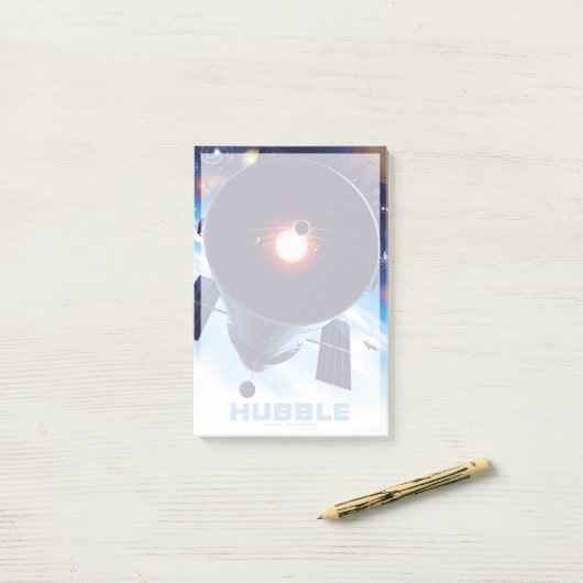 Hubble Space Telescope Poster. Post-it® Notes (Op bureau)