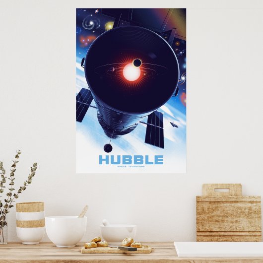 Hubble Space Telescope Poster. Poster (Keuken)