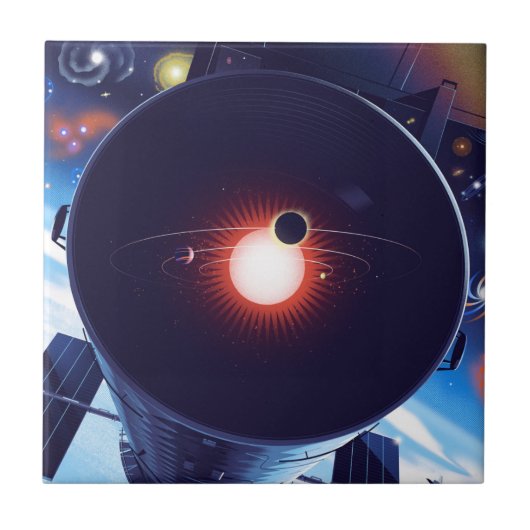 Hubble Space Telescope Poster. Tegeltje (Voorkant)