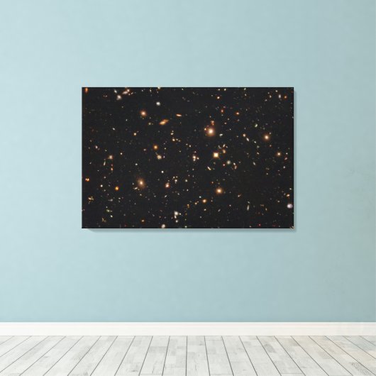 Hubble Ultra Deep Field Infrarood Uitzicht van ste Canvas Afdruk (Insitu (Houten vloer))