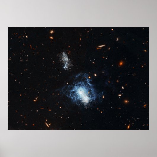 Hubble vindt Mature Galaxy Masquerading as Toddler Poster (Voorkant)