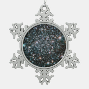 Hubble zware metalen sterren cluster tin sneeuwvlok ornament