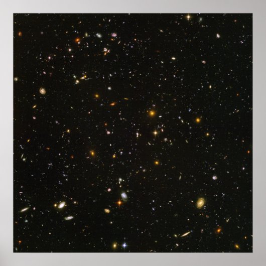 Hubble's Ultra Deep Field Afbeelding Poster (Voorkant)