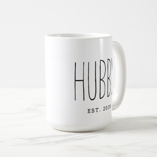 Hubby Custom Couple Mug Mariage Anniversaire Mug (Devant droit)