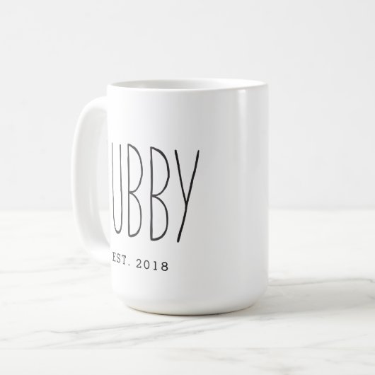 Hubby Custom Couple Mug Mariage Anniversaire Mug (Devant gauche)