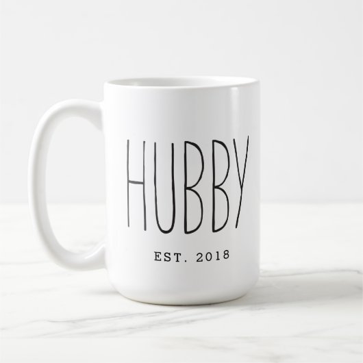 Hubby Custom Couple Mug Mariage Anniversaire Mug (Gauche)