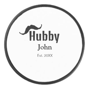 Hubby echtgenoot naam toevoegen datum jaar snor ee hockey puck