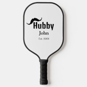Hubby echtgenoot naam toevoegen datum jaar snor ee pickleball paddle