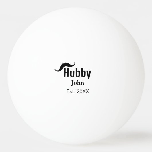 Hubby echtgenoot naam toevoegen datum jaar snor ee pingpongballen (Voorkant)