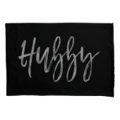 Hubby Faux Silver Foil Pillow Hoesje Kussensloop (Voorkant)