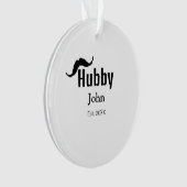 Hubby mari ajouter nom date année moustache simple (devant)