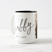 Hubby Mariage photo Anniversaire de la Couple Mug  (Devant gauche)