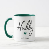 Hubby Modern Typography Husband Jubileum Mok (Links)