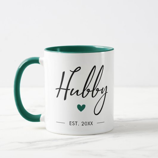 Hubby Modern Typography Husband Jubileum Mok (Links)