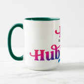 Hubby Paar Trouwen Jubileum Custom Kleurrijk Mok (Links)