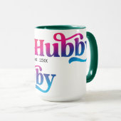 Hubby Paar Trouwen Jubileum Custom Kleurrijk Mok (Voorkant rechts)