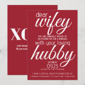 Hubby vraagt Wifey Out Kaart (Voorkant / Achterkant)
