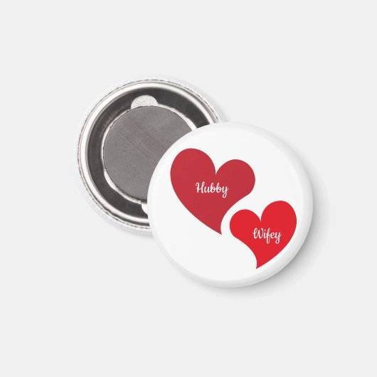 Hubby Wifey aimant (Recto/Verso)