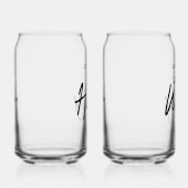 Hubby + Wifey Bruiloft gepersonaliseerd Blikvorm Glas (Rechts)
