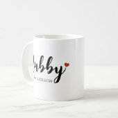 Hubby & Wifey Couple Mug (Personnaliser Hubby) (Devant gauche)